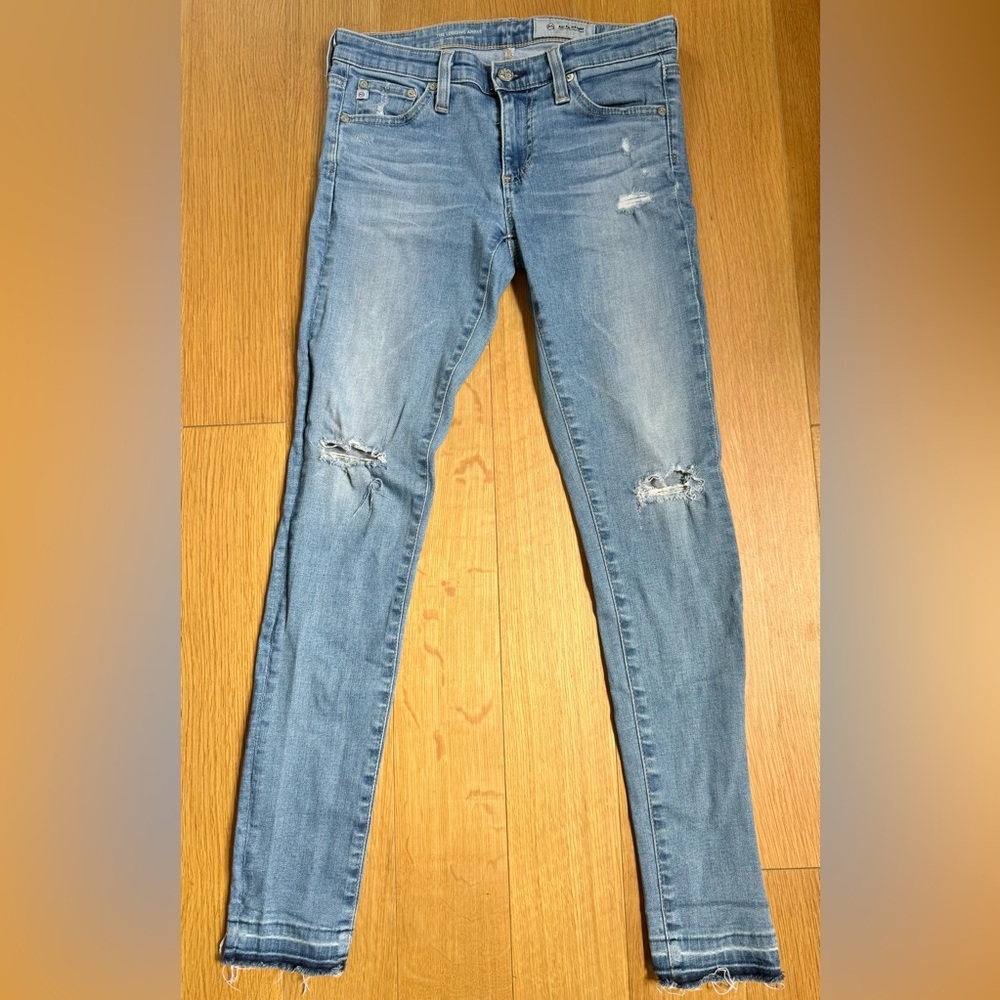 AG distressed skinny jeans